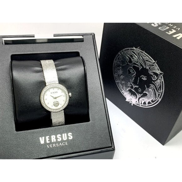 Versus by Versace Women's Watch VSPZJ0421 Silver Dial Mesh Steel Band 28mm - Picture 3 of 14